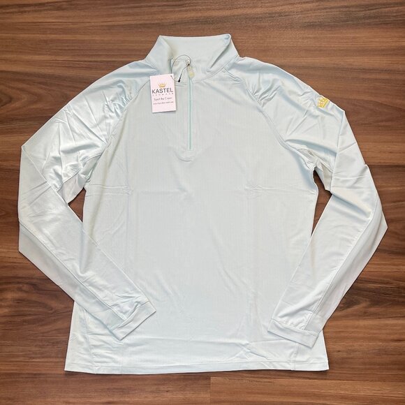 Kastel Denmark - Long Sleeve Quarter Zip Sun Shirt - Light Blue - XL - Picture 1 of 6